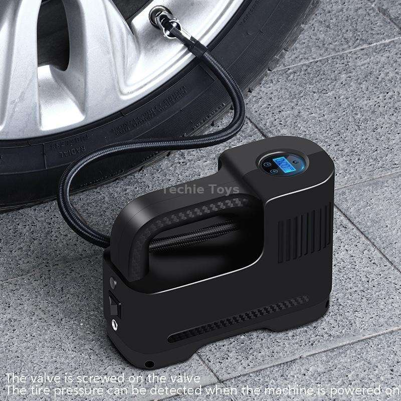 Portable Multi-Function Smart Car Inflatable Pump Electric Air Pump, Style: Wireless With Light Digi