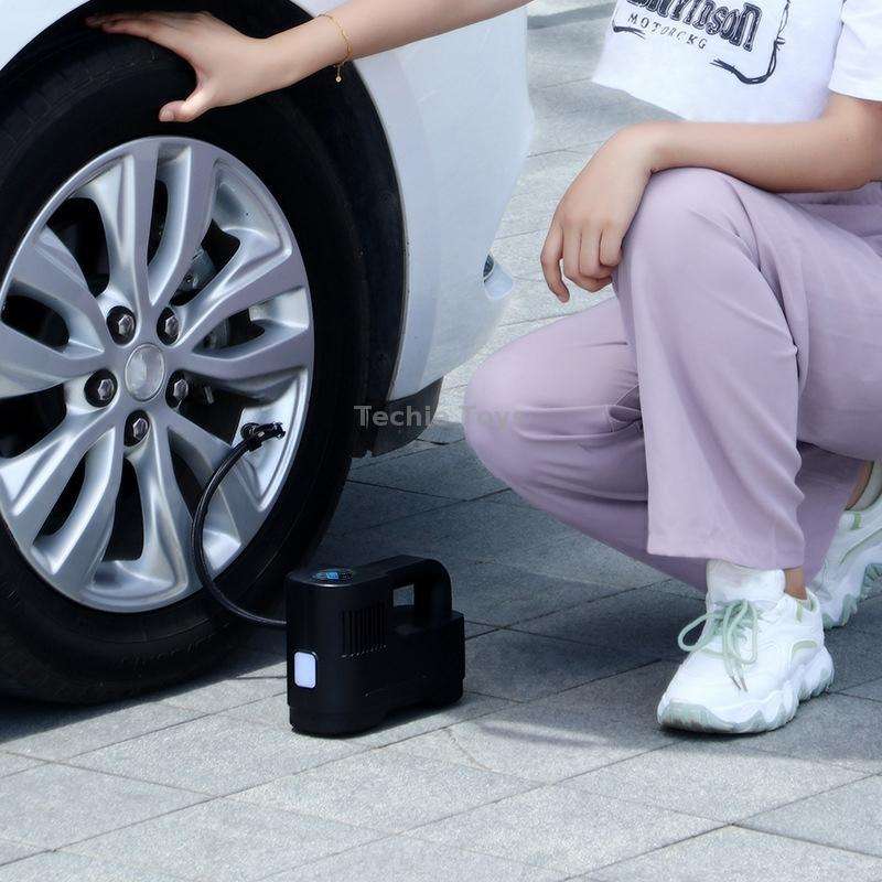 Portable Multi-Function Smart Car Inflatable Pump Electric Air Pump, Style: Wireless With Light Digi