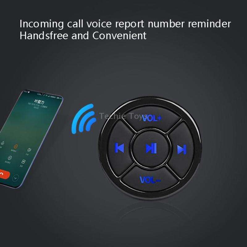 Car Mobile Phone Remote Control Bluetooth Wireless Multimedia Button Remote Control Music Playback S