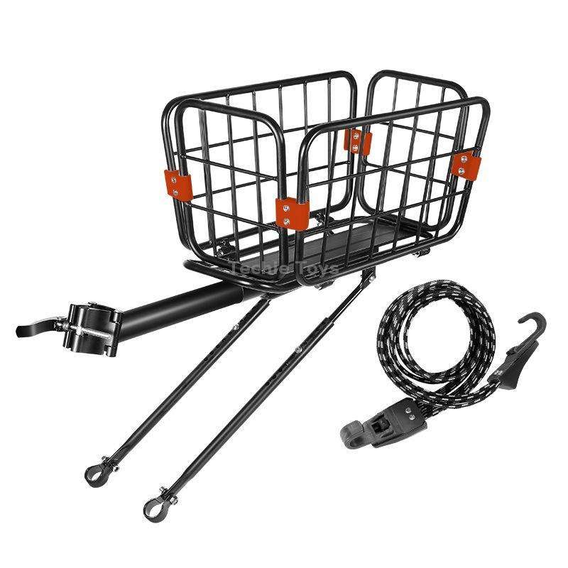 WEST BIKING YP0712030 Bicycle Aluminum Alloy Rack Cart Basket Mountain Bike Back Seat With Basket(Bl