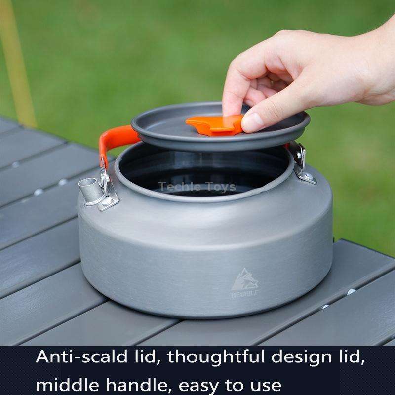 Hewolf HW-1782 Outdoor Kettle Pot Camping Tea Portable Kettle Cookware Pot, Capacity: 1.6L