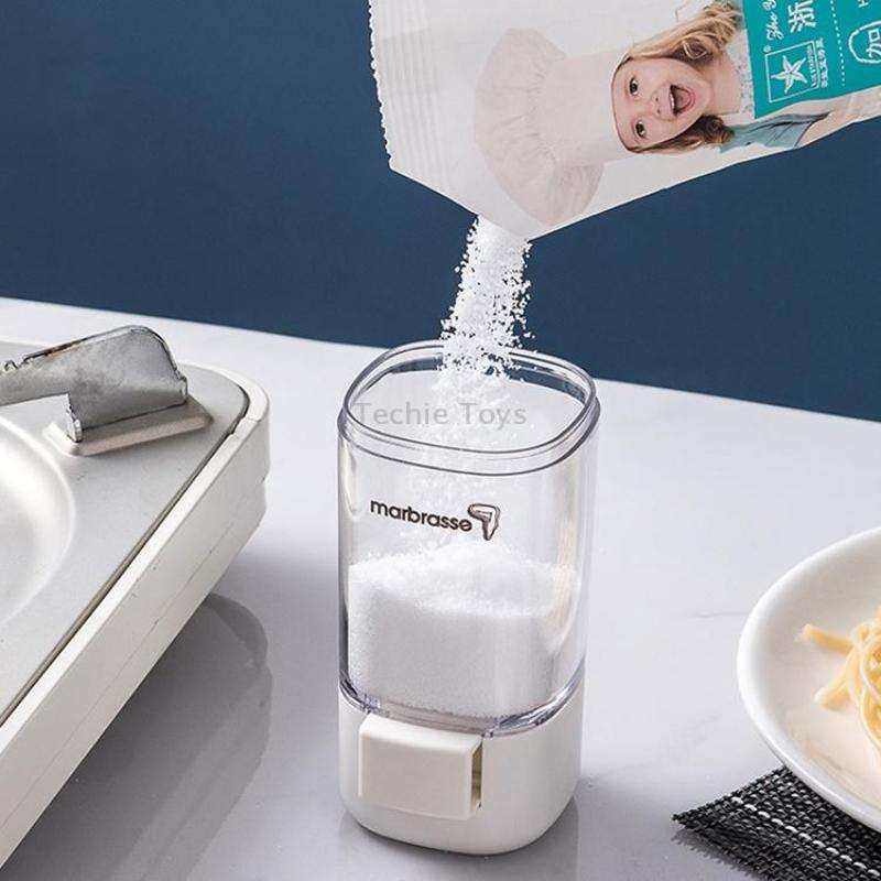 Marbrasse Metering Seasoning Box Pressing Type Seasoning Bottle Rotary Sealing Household Kitchen Sea