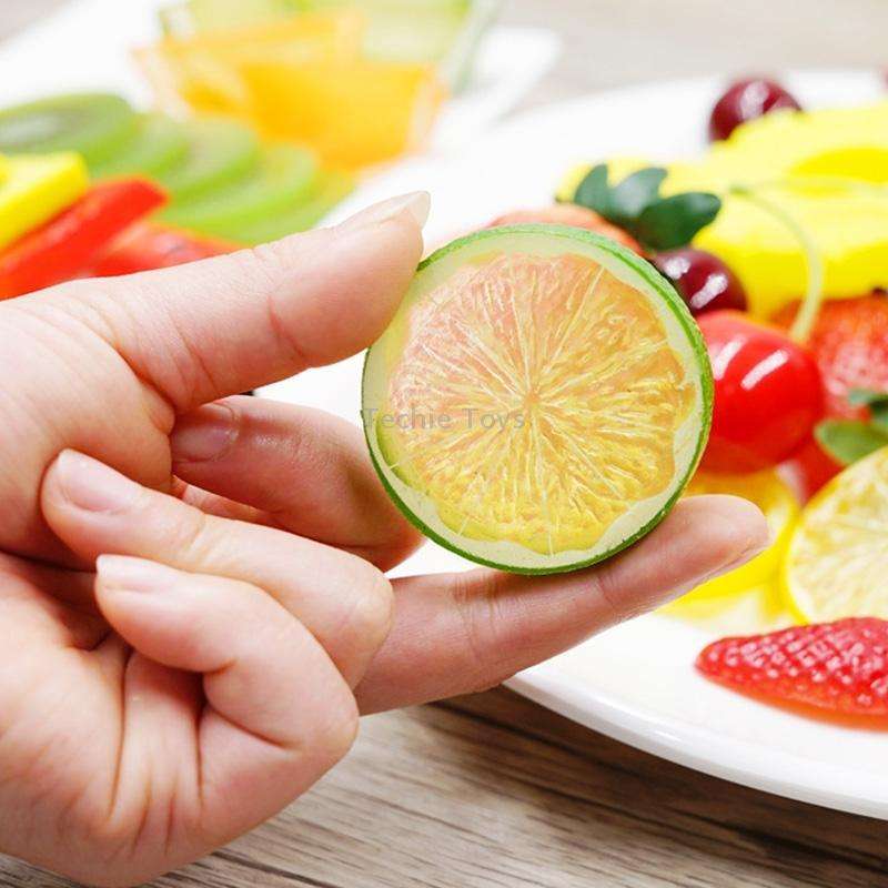 Fake Fruit Slice Shooting Props High Simulation Fruit Slice Model Decoration Shooting Props(Fruit Sl