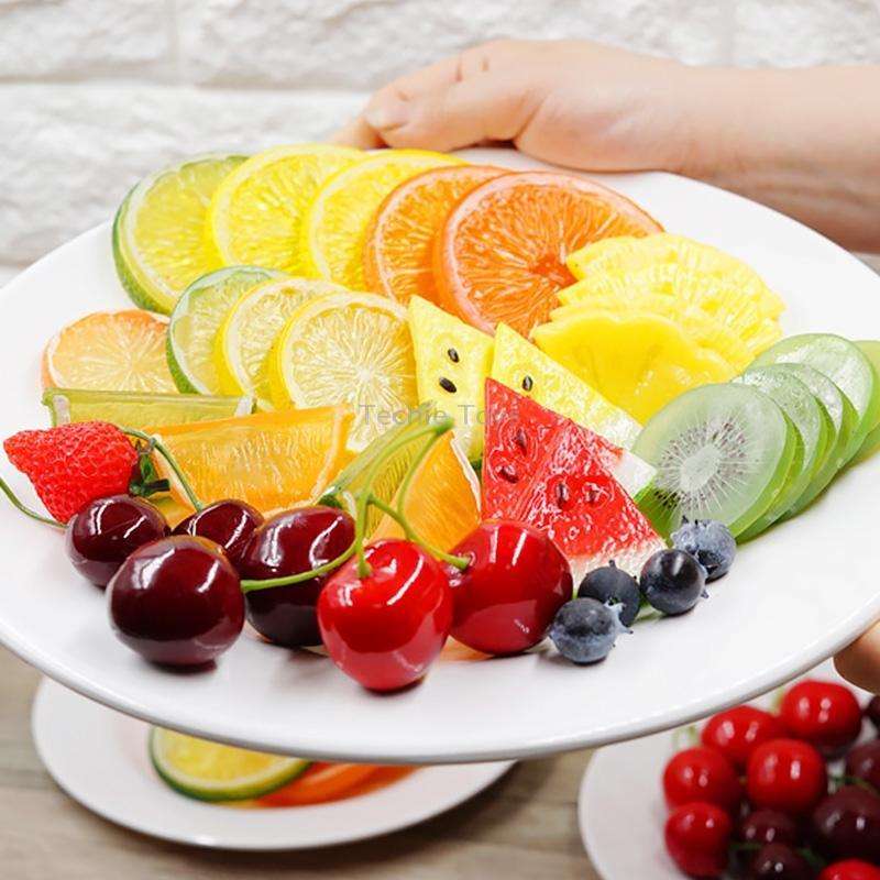 Fake Fruit Slice Shooting Props High Simulation Fruit Slice Model Decoration Shooting Props(Fruit Sl