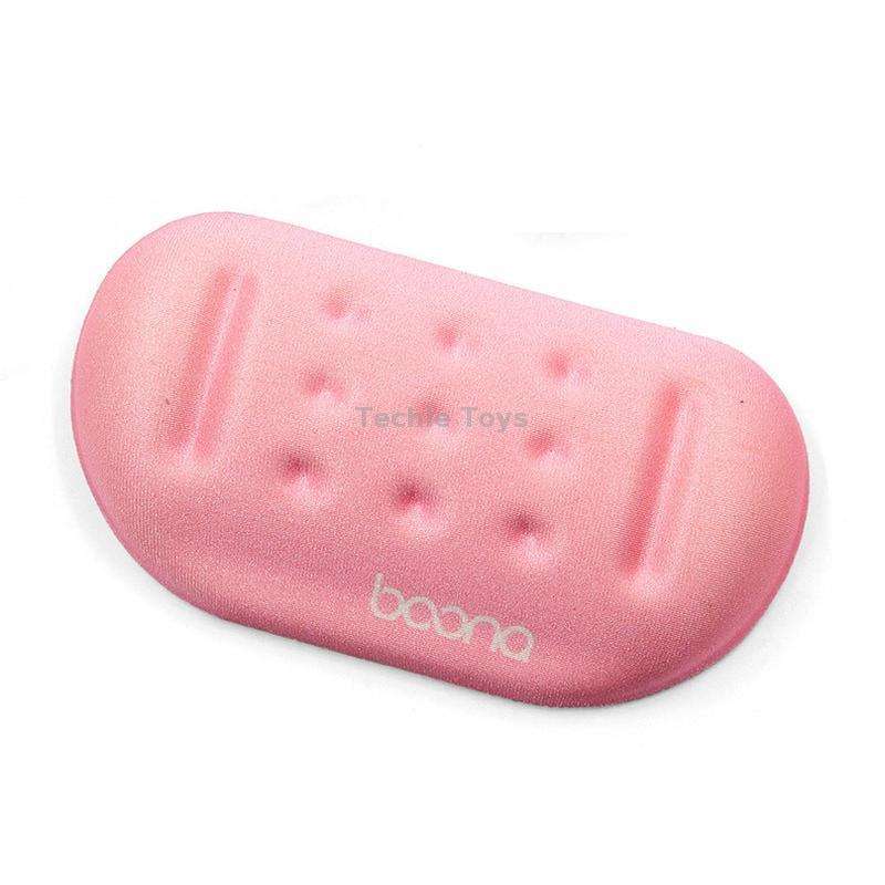 Baona Silicone Memory Cotton Wrist Pad Massage Hole Keyboard Mouse Pad, Style: Mouse Pad (Pink)