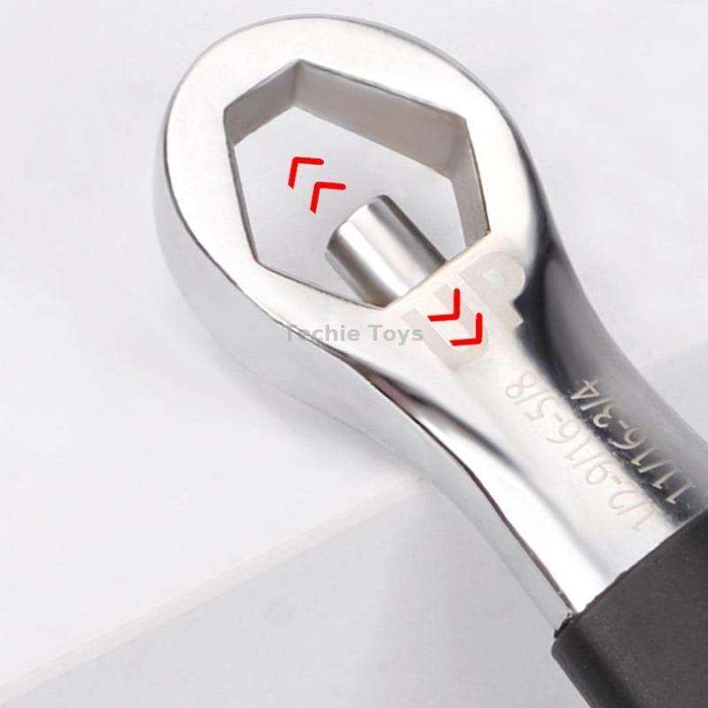 23 In 1 Double Head Self-Tightening Universal Opening Multi-Purpose Torx Wrench(Silver)