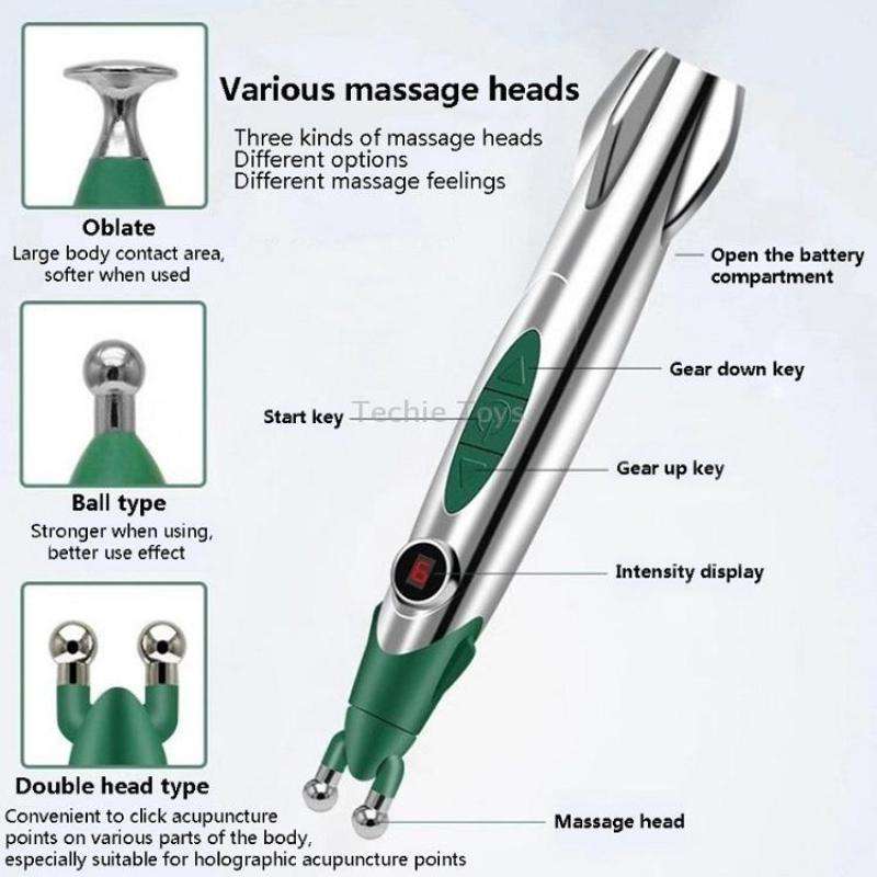 Analgesic Acupuncture Points And Meridian Pens Massage Physiotherapy Acupuncture Sticks(Rectangular)