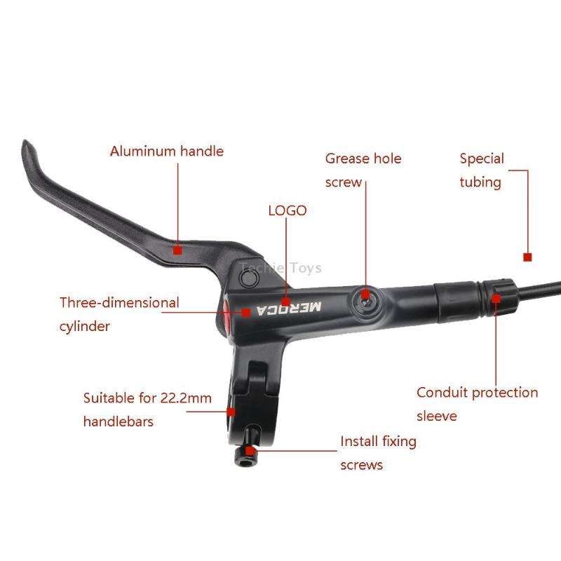 Meroca M800 Bicycle Brake Mountain Bike Universal Bilateral Brake Oil Pressure Disc Brake, Style: Ri