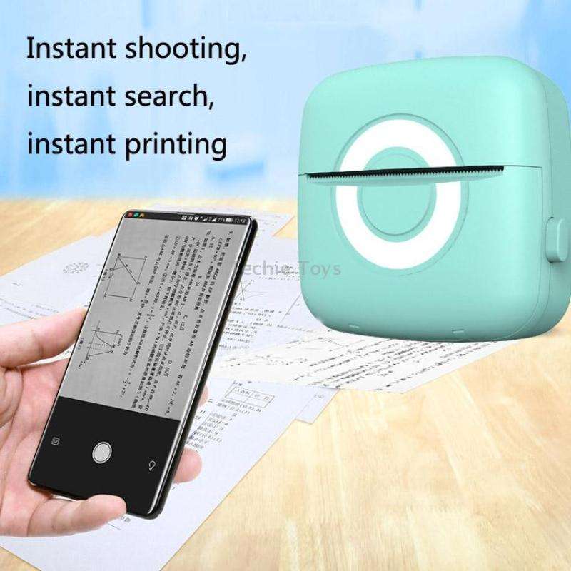 Portable Mini Wrong Question Printer Student Photo Text Memo Printer(Pink)