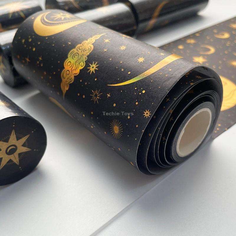 88988 Colorful Bronzing Washi Tape Starry Sky Hand Account Tape(Star Hot Silver 4)