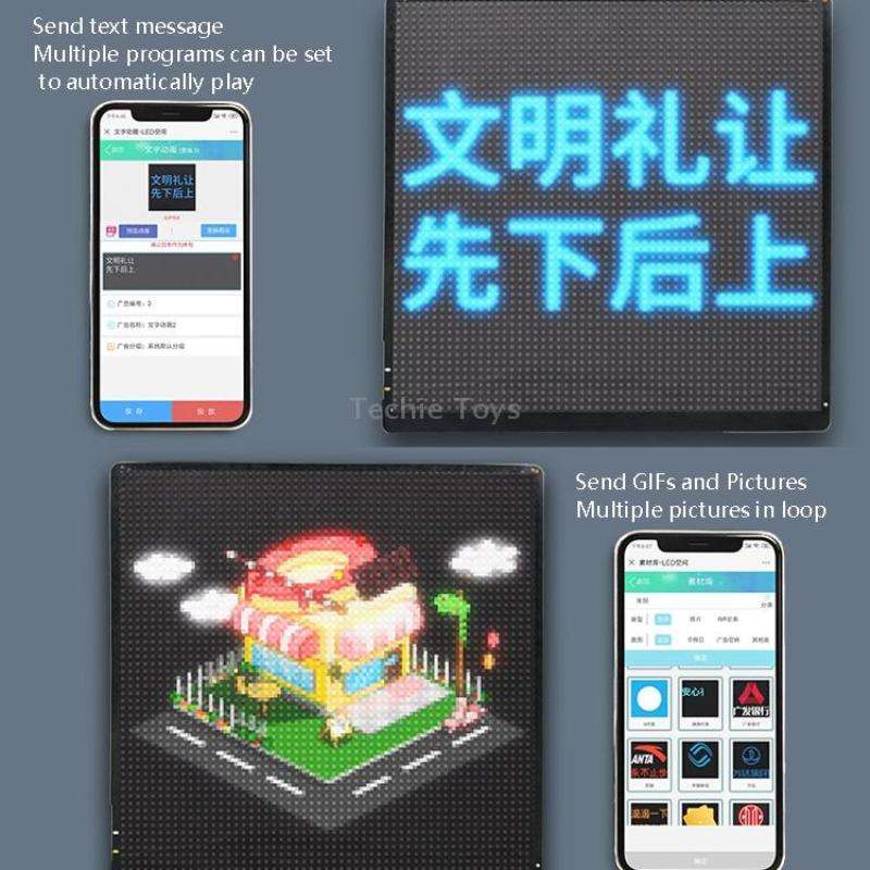 YSP-001 LED Backpack Screen Bluetooth Version Smart Full Colorful Display LED Advertising Screen