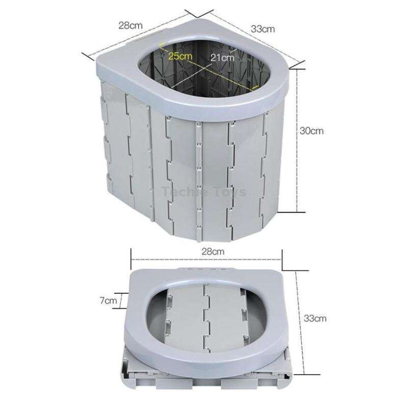 Car Toilet Integrated Portable Folding Toilet Self-Driving Tour Outdoor Camping Toilet(Black)