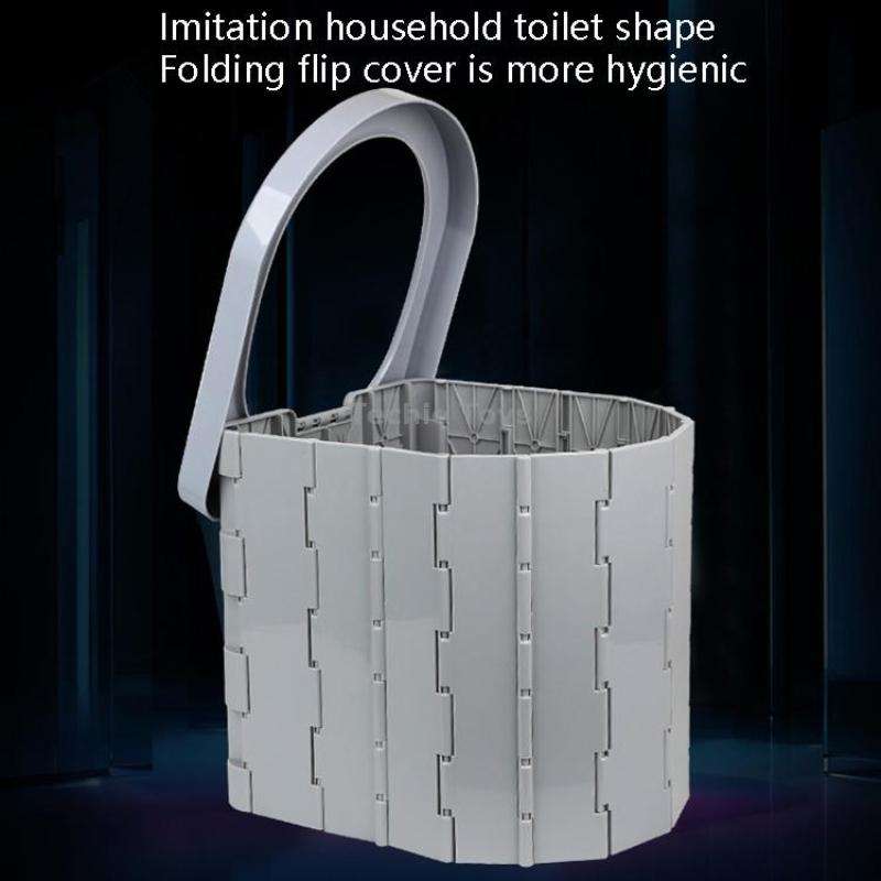 Car Toilet Integrated Portable Folding Toilet Self-Driving Tour Outdoor Camping Toilet(Black)
