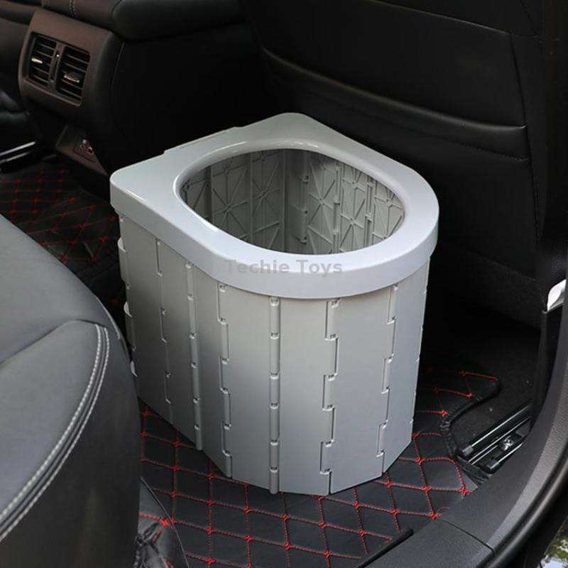 Car Toilet Integrated Portable Folding Toilet Self-Driving Tour Outdoor Camping Toilet(Black)