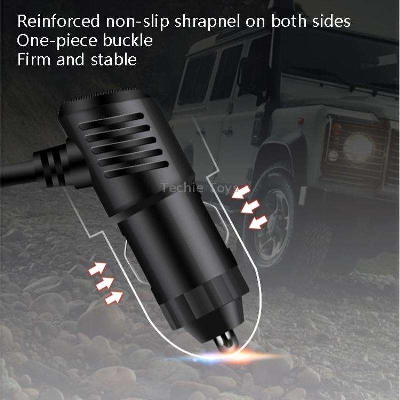 Car Cigarette Lighter Multi-Function Mobile Phone Charging USB Car Charge 12/24V Adapter Plug(Black