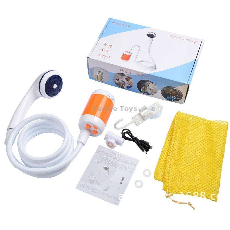LLT-ES01 Electric Pet Shower Outdoor Camping Bath Device, Style: Standard (Pink)