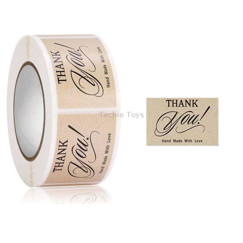 5 Rolls Thank You Label Seal Decoration Sticker, Size: 2.5x3.7cm(HA076)