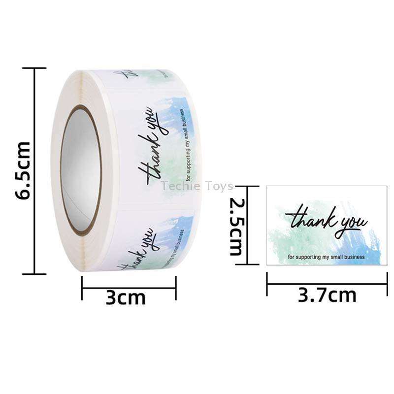 5 Rolls Thank You Label Seal Decoration Sticker, Size: 2.5x3.7cm(HA076)