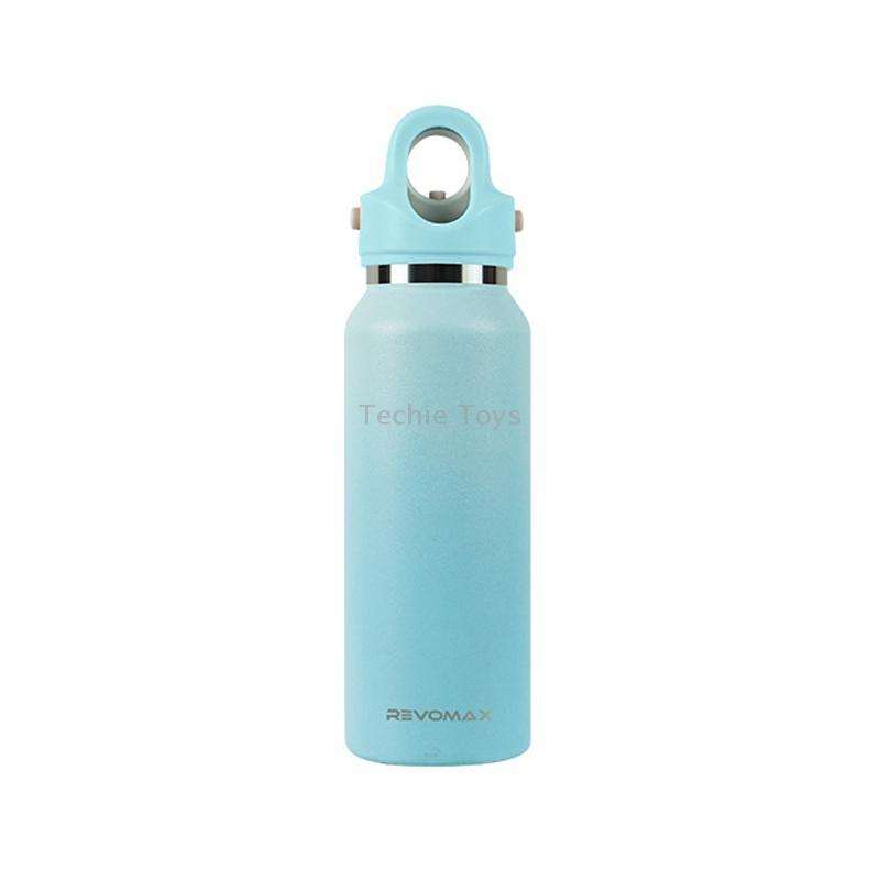 REVOMAX Stainless Steel Vacuum Flask Outdoor Car Vacuum Flask, Capacity 365ml (Bubble Blue)