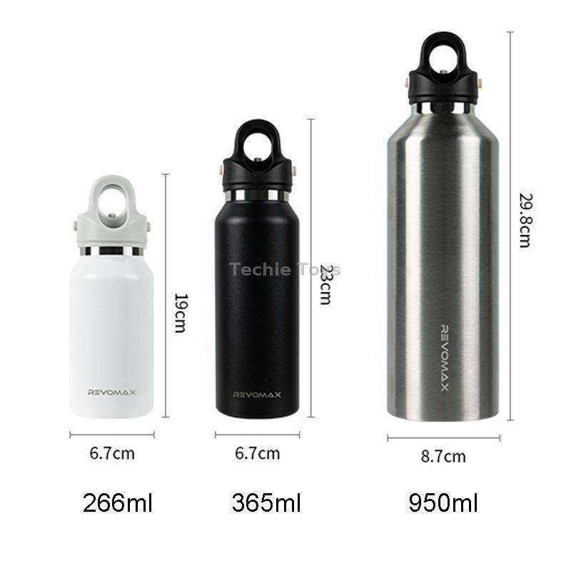 REVOMAX Stainless Steel Vacuum Flask Outdoor Car Vacuum Flask, Capacity 950ml (Space Ash)