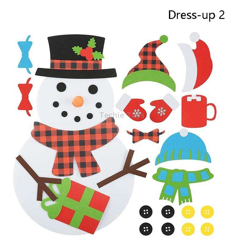 Handmade Felt Christmas Tree Decoration Children DIY Christmas Decorations, Style: Dress-up 2