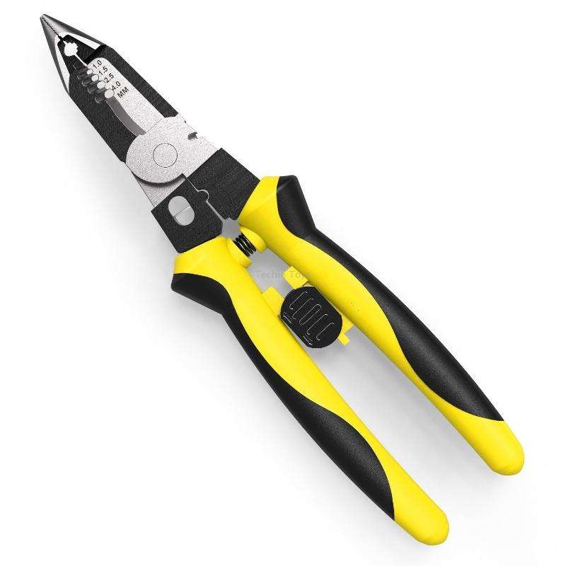 7 In 1 Multi-Function Wire Stripper Electrician Manual Tool(Black Yellow)