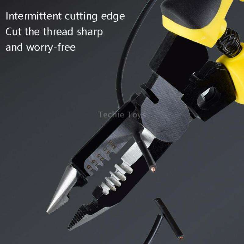 7 In 1 Multi-Function Wire Stripper Electrician Manual Tool(Black Yellow)