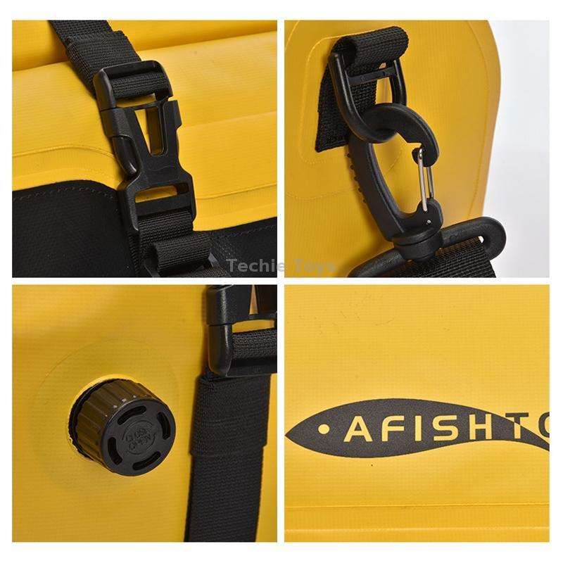 AFISHTOUR FM2031 40L Waterproof Travel Luggage Bag Large Capacity Motorcycle Rear Seat Bag(Yellow)