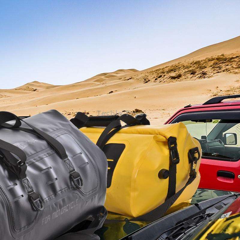 AFISHTOUR FM2031 40L Waterproof Travel Luggage Bag Large Capacity Motorcycle Rear Seat Bag(Yellow)