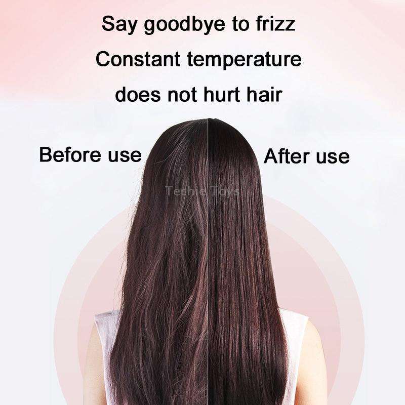 2 In 1 Curling And Straightening Dual-Use Mini Multi-Function Hair Straightener, Colour : Blue