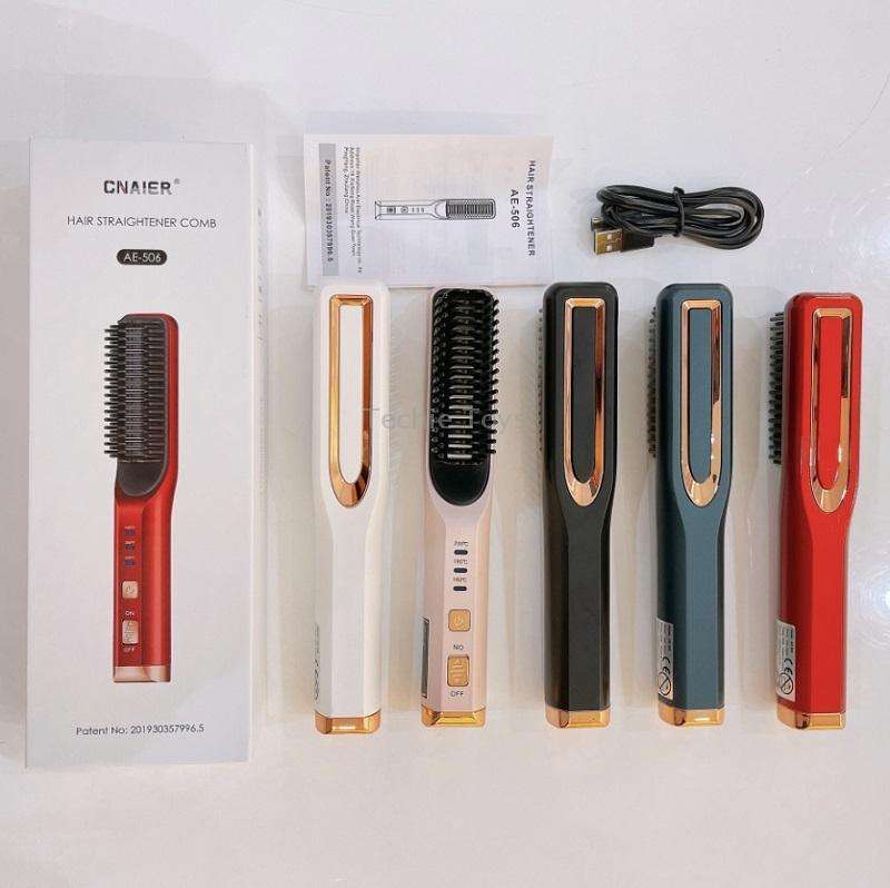 2 In 1 Curling And Straightening Dual-Use Mini Multi-Function Hair Straightener, Colour : Blue