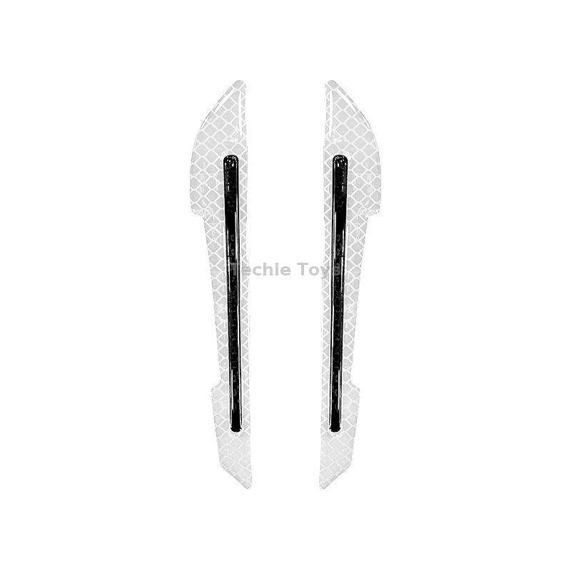 4 Sets Car Reflective Sticker Door Border Anti-Collision Strip Leaf Board Personality Rear View Mirr