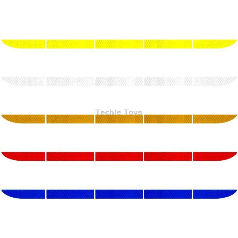 5 Sets Car Trunk Reflective Decorative Strip Anti-Scratch Car Tail Warning Decorative Stickers(Yello