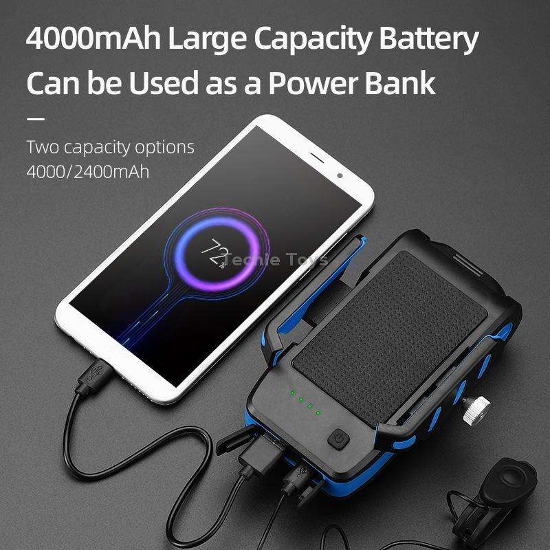 BG-2021 Bicycle Front Light 4 In 1 Mobile Phone Holder Horn Light Mountain Bike Front Light, Colour: