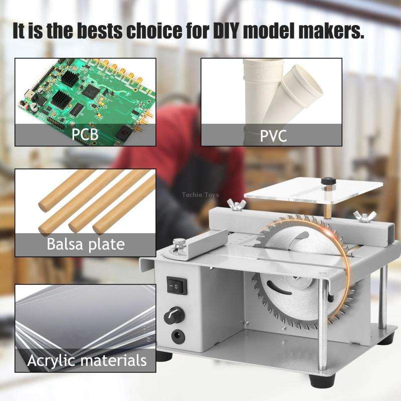 150W Miniature Precision Table Saw Mini Chainsaw Portable Woodworking Sliding Table Saw Multifunctio