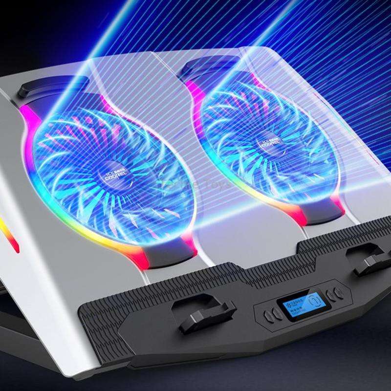 ICE COOREL USB Laptop Radiator Computer Mute Cooling Bracket, Colour: N9 Standard Version (Silver)