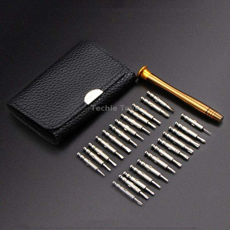 25 In 1 Multi-Purpose Leather Case Manual Screwdriver Batch Set Mobile Phone Notebook Repair Tool(Wi