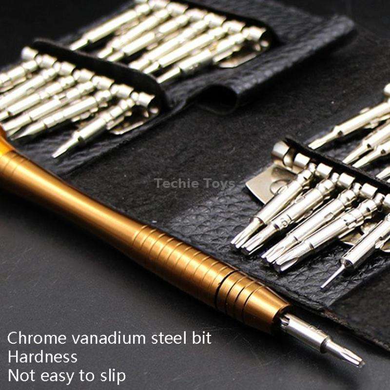 25 In 1 Multi-Purpose Leather Case Manual Screwdriver Batch Set Mobile Phone Notebook Repair Tool(Wi