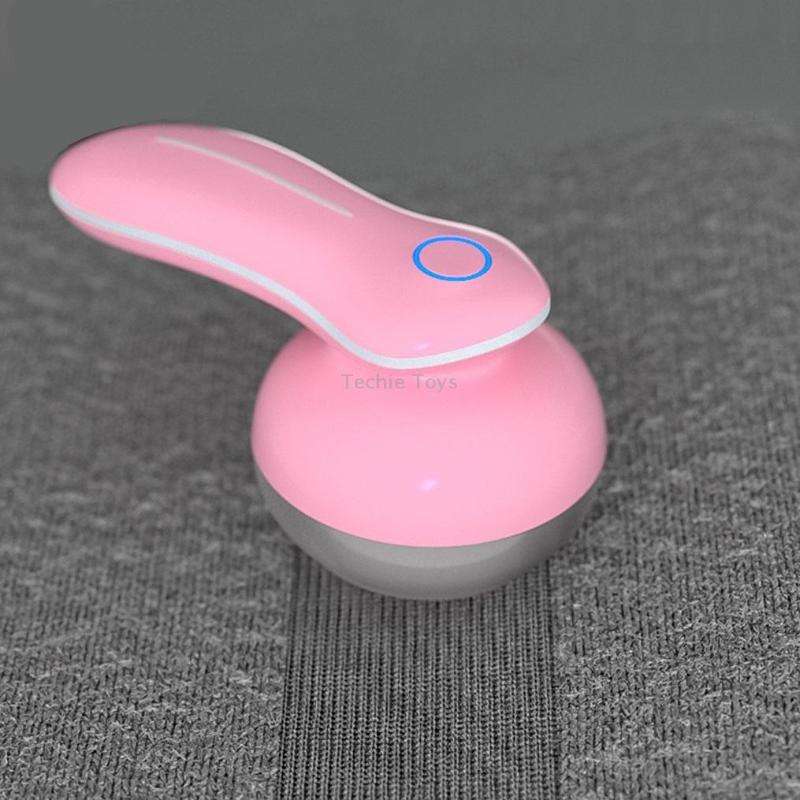 Rechargeable Hair Ball Trimmer Shaving Pompom, Colour: Pink Three-blade Knife Head