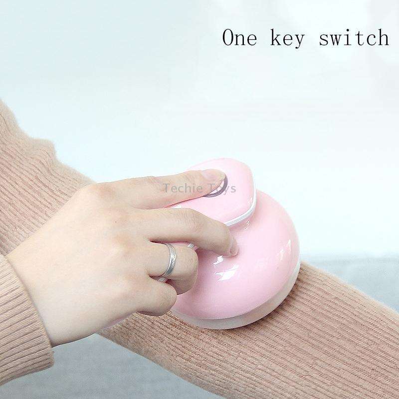 Rechargeable Hair Ball Trimmer Shaving Pompom, Colour: Pink Three-blade Knife Head