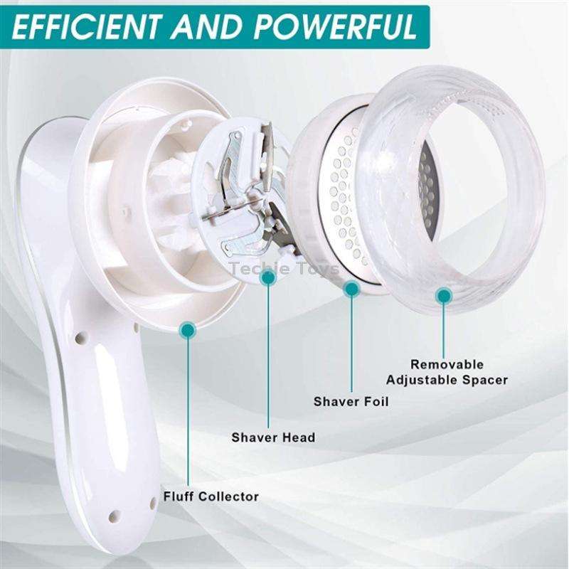 Rechargeable Hair Ball Trimmer Shaving Pompom, Colour: White Three-blade Knife Head