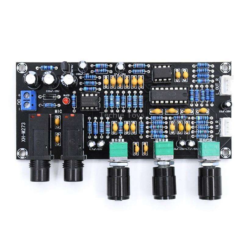 XH-M273 DC12-24V Microphone Amplifier Board K Song Singing Power Amplifier Board Reverberation Board