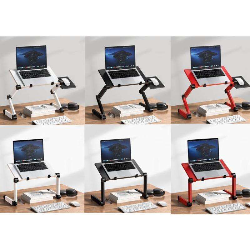 Oatsbasf Folding Computer Desk Laptop Stand Foldable Lifting Heightening Storage Portable Rack,Style