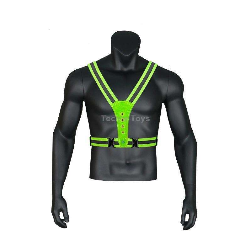 LED Reflective Vest High Stretch Outdoor Reflective Vest Traffic Safety Reflective Clothing(Pink)
