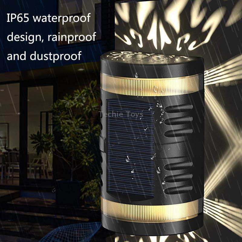 HP-2106 80LM 2 LED Outdoor Solar Automatic Light Sensor Wall Light Garden LED Wall Light(White Light