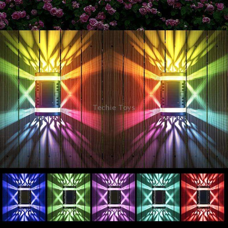 HP-2106 80LM 2 LED Outdoor Solar Automatic Light Sensor Wall Light Garden LED Wall Light(White Light