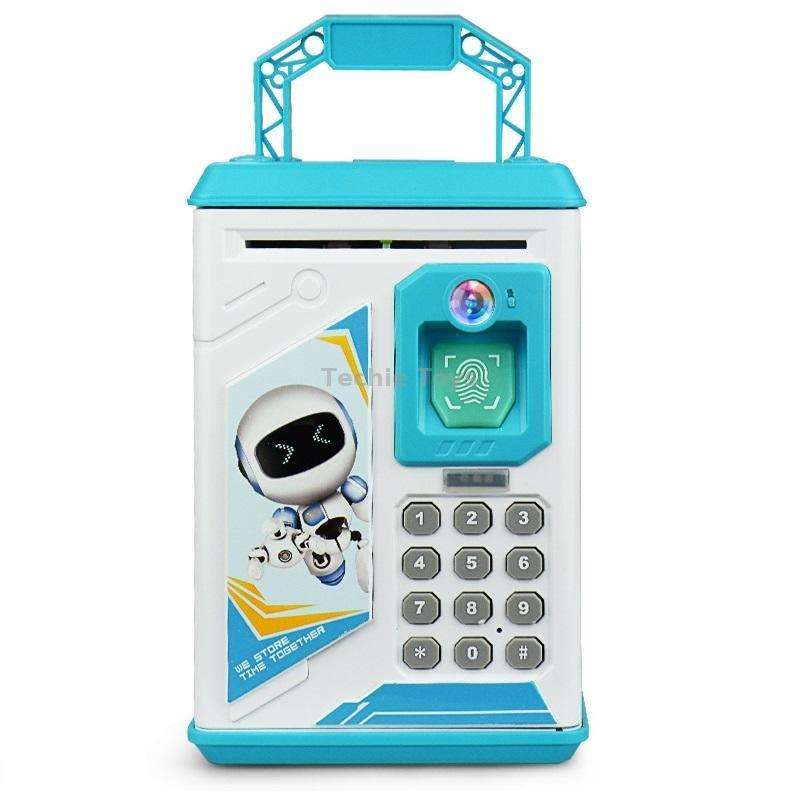 Children Cartoon Simulation Human Face Fingerprint Music Chinese British Switch Piggy Bank, Specific