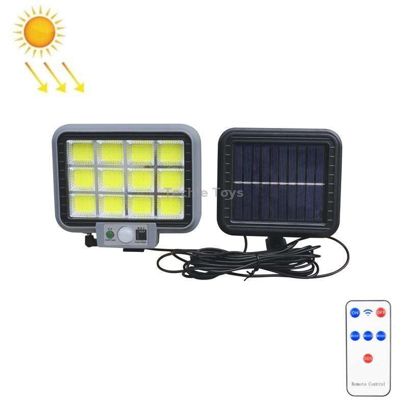 12 x 12 COB Outdoor Waterproof Solar Split Type Wall Light Human Induction Garden Corridor Household