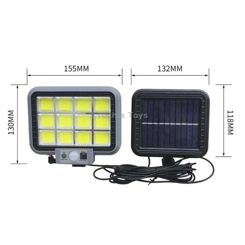 12 x 12 COB Outdoor Waterproof Solar Split Type Wall Light Human Induction Garden Corridor Household