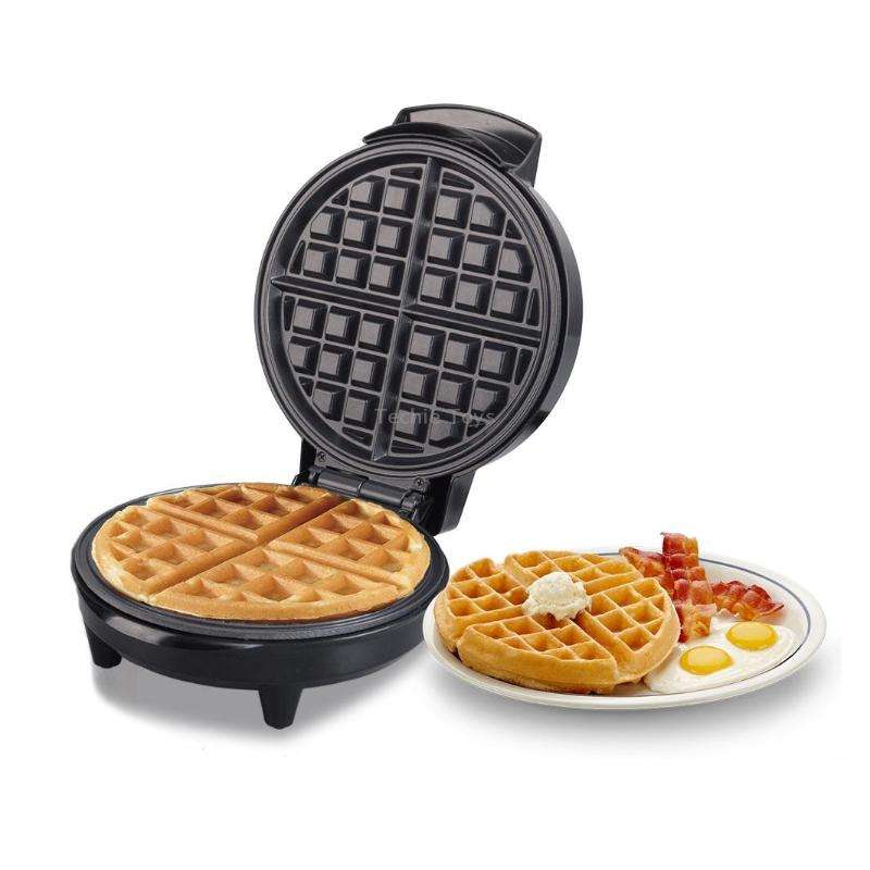 1000W Waffle Maker Breakfast Bread Maker Sandwich Maker Temperature Adjustable Electric Baking Pan(E